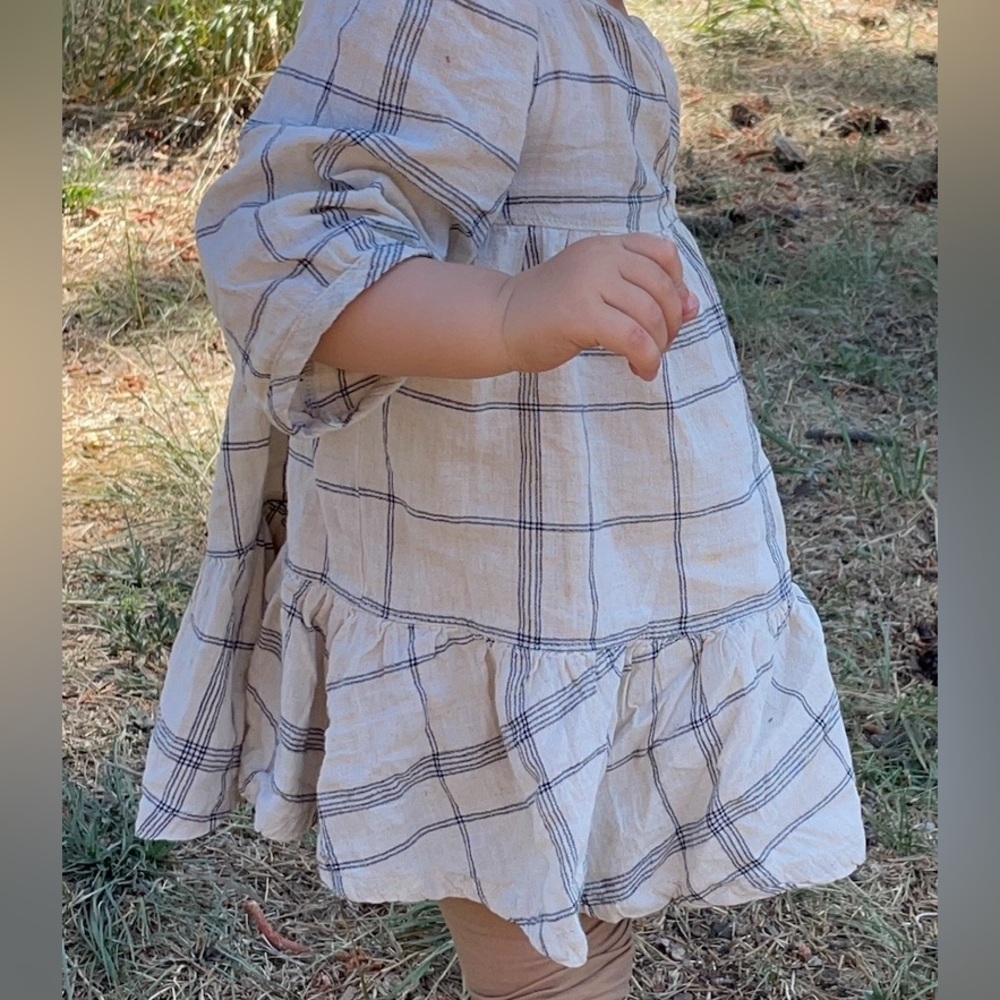 Plaid Casual Kids Dress